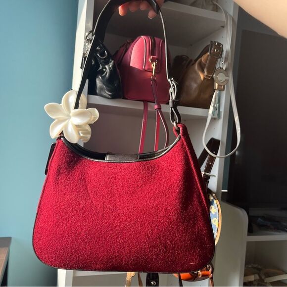 COACH Red Velvet Y2K Soho Hampton Hobo baguette Mini Bag 8142 Vintage - Picture 4 of 13